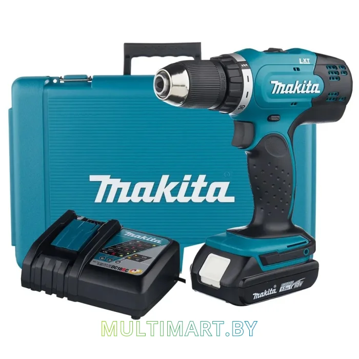 Дрель-шуруповерт Makita DDF453SYE (с 2-мя АКБ, кейс)